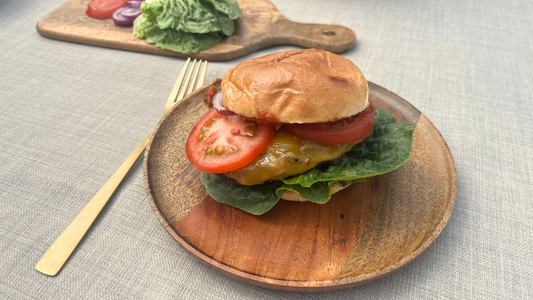 Mexican burger with sustainable patties