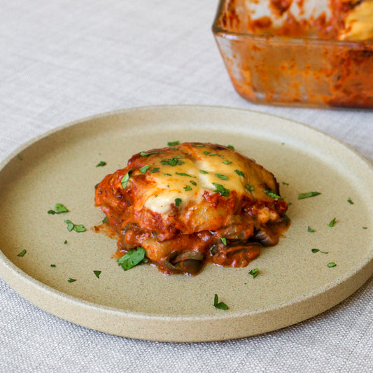 Hey Planet Moussaka with sustainable and healthy insect protein meat